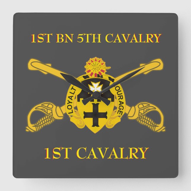 1ST BATTALION 5TH CAVALRY 1ST CAVALRY CLOCK (Front)