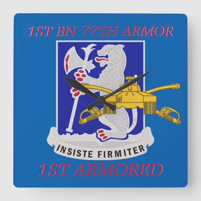 1ST BATTALION 77TH ARMOR 1ST ARMORED CLOCK (Front)