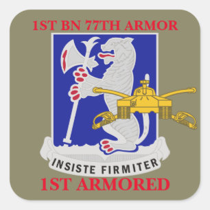1ST BATTALION 77TH ARMOR 1ST ARMORED STICKERS