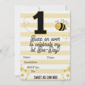 1st Bee-Day Invitation