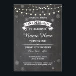 1st Birthday 1 Wonderland Onederland Party Invite<br><div class="desc">Winter Wonderland 1st Birthday invite,  perfect for a 1st birthday. Simply change the text to suit your party. Back print included.</div>