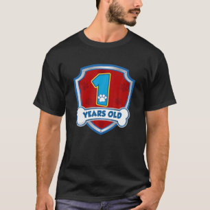 1St Birthday 1 Years Old Patrol Dogs Lover Kids T-Shirt
