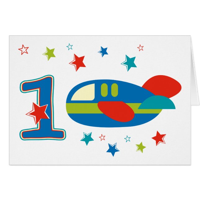 1st Birthday Airplane (Front Horizontal)