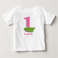 1st Birthday Alligator T shirt