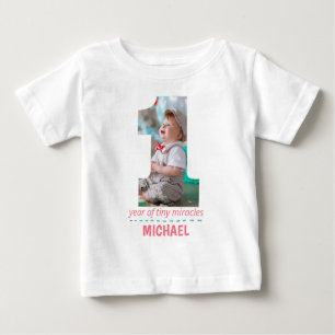 1ST BIRTHDAY BABY CLOTHES CUSTOM PHOTO BABY T-Shirt