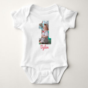 1ST BIRTHDAY BABY CLOTHES CUSTOM PHOTO BODYSUIT