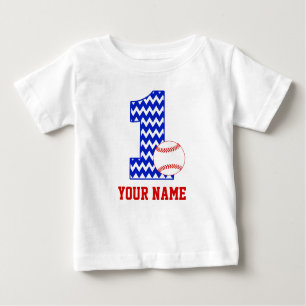 1st Birthday Baseball Personalised T-shirt