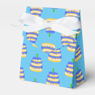 1st Birthday Blue Cake Favour Box