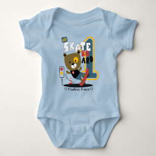1st Birthday. Boy First Birthday Baby Bodysuit