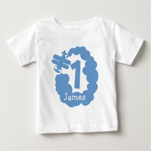 1st Birthday boy Personalised aeroplane t shirt