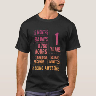 1st Birthday Boys & Girls Funny 1 Years Old T-Shirt