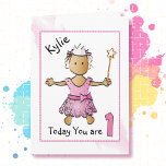 1st Birthday Card for Girl<br><div class="desc">Wish that sweet baby girl a precious 1st birthday with this card that you can personalize</div>