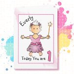 1st Birthday Card for Little Girl<br><div class="desc">Wish that sweet baby girl a precious 1st birthday with this card that you can personalize</div>