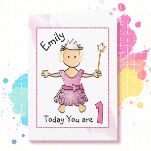 1st Birthday Card for Little Princess
