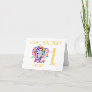 1st Birthday Card | Template Happy Birthday Card