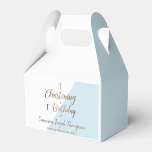 1st Birthday Christening Blue baby boy Favour Box