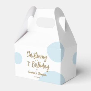 1st Birthday Christening Blue baby boy party Favour Box