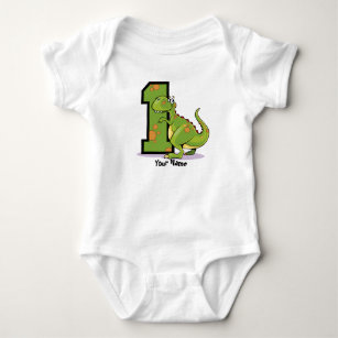1st Birthday Dinosaur Customize Baby Bodysuit