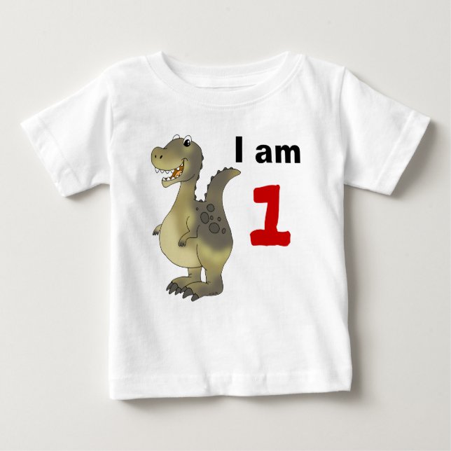 1st birthday dinosaur gift idea baby T-Shirt (Front)