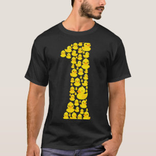 1st Birthday Duck Boy Girl Rubber Duck 1 Year Old T-Shirt