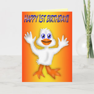 1st Birthday Duck Card