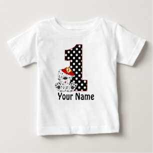 1st Birthday Fireman Dalmatian Personalised Shirt