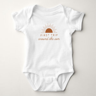 1st Birthday First Trip Around the Sun baby outfit Bodysuit