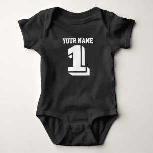1St Birthday football jersey number baby bodysuit