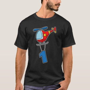 1st Birthday for a Boy I Funny Helicopter Kids T-Shirt