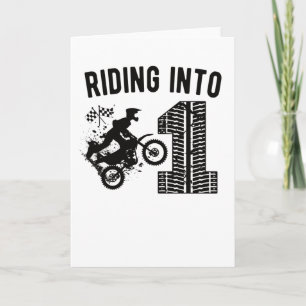 1st Birthday Gift Dirt Bike 1 Year Old Motocross Card