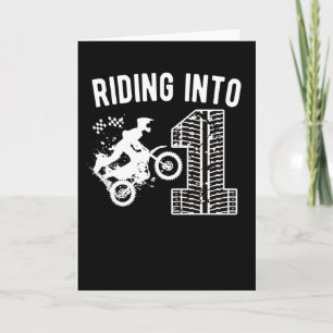 1st Birthday Gift Dirt Bike 1 Year Old Motocross Card