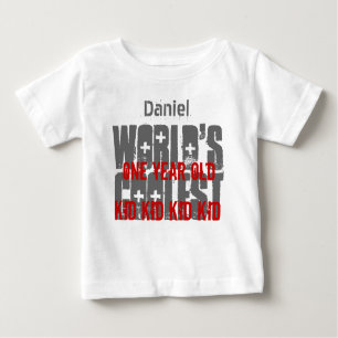 1st Birthday Gift World's Coolest 1 Year Old W01A Baby T-Shirt