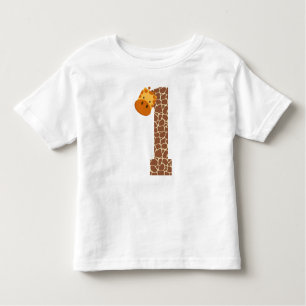 1st Birthday Giraffe Animal 1 Year Old Toddler Toddler T-Shirt