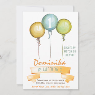 1st birthday girl invite,girl birthday party,orang invitation