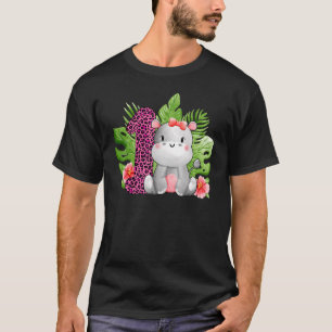 1st Birthday Girls Hippo 1 Years Old Safari Animal T-Shirt