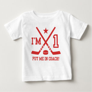 1st Birthday Hockey Baby T-Shirt