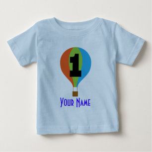 1st Birthday Hot Air Balloon Baby T-Shirt
