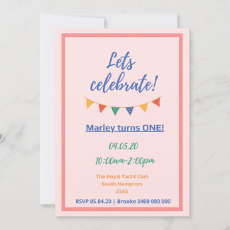 1st birthday invitation