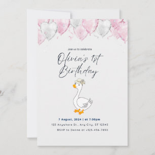 1st Birthday Invitation Card with Name