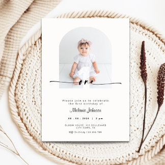 1st Birthday Invitation with Photo
