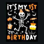 1st birthday kids funny skeleton 1st birthday poster<br><div class="desc">1st birthday kids funny skeleton 1st birthday halloween boys  | Poster .1st birthday kids funny skeleton 1st birthday halloween boys  A clean look made for everyday environments. A balanced aesthetic suitable for daily use.</div>