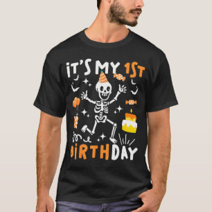 1st birthday kids funny skeleton 1st birthday T-Shirt
