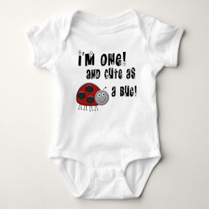 1st Birthday Ladybug Cute As A Bug T-Shirt Baby Bodysuit