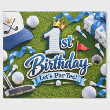 1st Birthday Let’s Par-Tee Blue Golf Boy Birthday