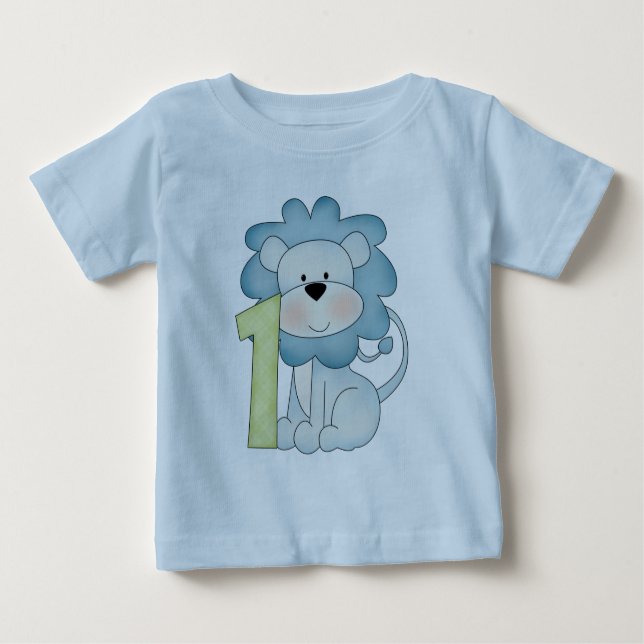 1st Birthday Lion Baby T-Shirt (Front)