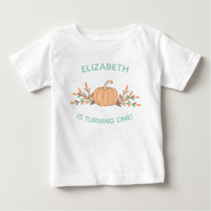 1st Birthday Little Pumpkin In Pastels Baby T-Shirt