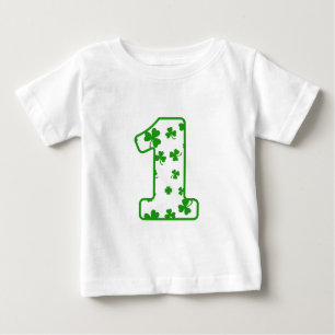 1st Birthday Lucky Shamrocks Birthday Irish Boy V1 Baby T-Shirt