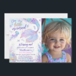 1st birthday Mermaid Photo Birthday Invitation<br><div class="desc">Dive into the magic of the sea with this enchanting 1st birthday Oneder the Sea Mermaid Photo Birthday Invitation! Perfect for a little girl’s special day, this beautifully designed invitation sets the scene for an underwater adventure filled with shimmering tails, sparkling treasure, and playful sea creatures. With pastel hues, iridescent...</div>