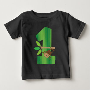 1st Birthday Monkey Number One T-shirt