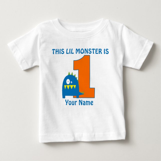 1st Birthday Monster Personalised T Shirt (Front)